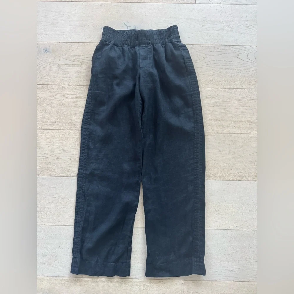 Quince 100% European Linen Pants XS Black